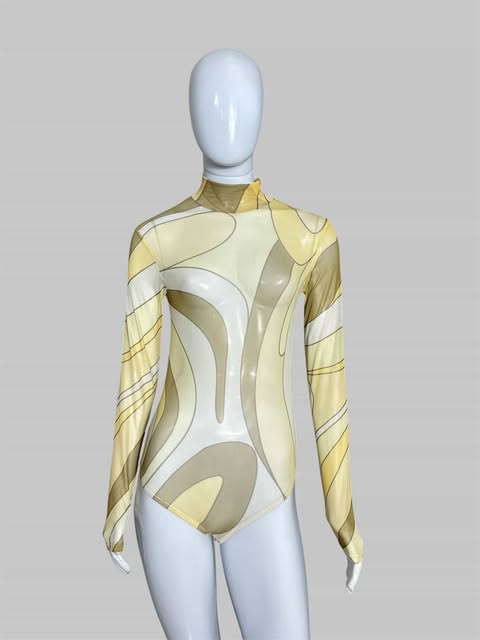 BODY TULE AMARELO TAM P