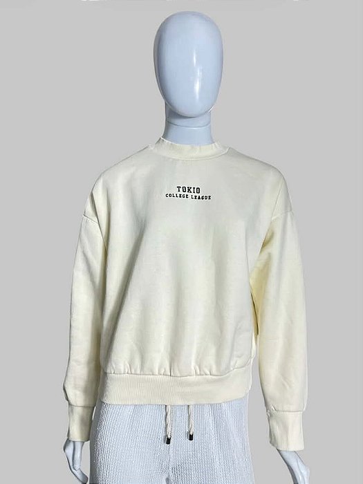 MOLETOM OFF WHITE TAM P