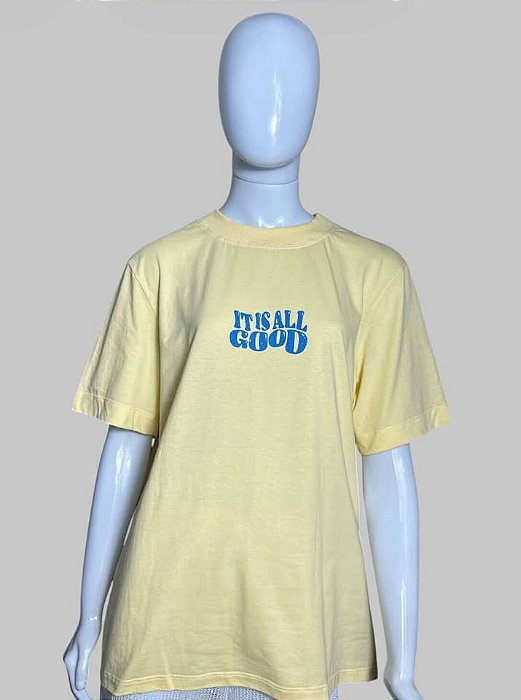 BLUSA AMARELA ESTAMPADA TAM P CÓD. 091