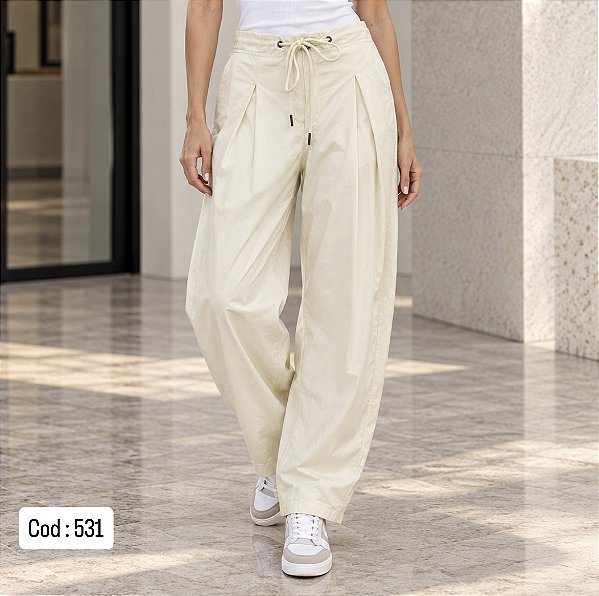 CALÇA CREME CADARÇO P CÓD.531