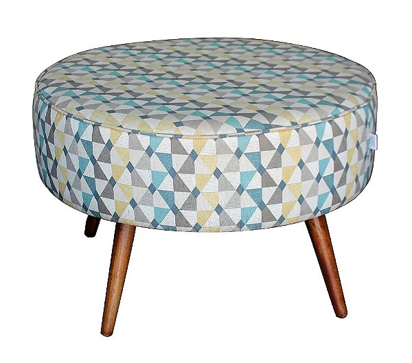 Puff Bella Redondo 70cm - TECIDO ESTAMPADO