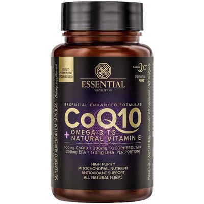 COQ10 + OMEGA 3 TG NATURAL VITAMIN E 60 CAPS ESSENTIAL