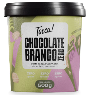 PASTA DE AMENDOIM CHOCOLATE BRANCO ZERO TOCCA 500G