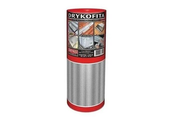 Fita Manta Asfáltica Multiuso 45cm x 10m Aluminio Drykofita