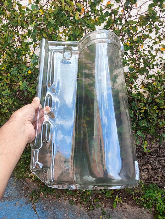 Telha Americana Ouro Preto Transparente Medida 43x26 cm