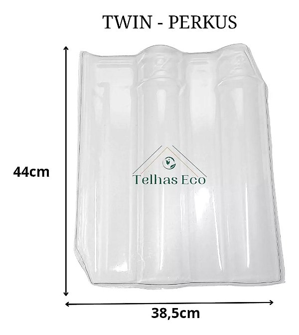 Telha Twin Perkus Transparente Med.42x37 cm