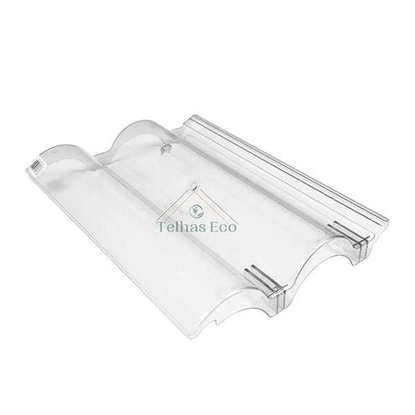 Kit 20 Telhas Transparente Tradição/Tégula Medida 43x33 cm Injetada