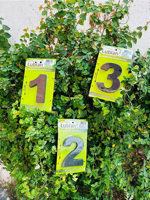 Kit 3 Números / Letras A.B.C.D Residenciais 10cm PRETO 3D Caixa Alta