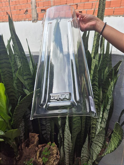 Telha Plan Canal / Plan Paulista Transparente Plastico Pet Med. 46,5 x 18 x 14,5cm Thermo