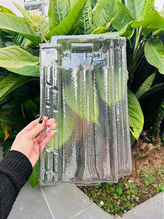 5 Telhas Francesa Carioca P Transparente Plastico (Pet) Med. 40x24 cm