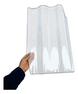 5 TELHAS TETTOLIT TETTOGRES TRANSPARENTE PLASTICO TERMO-FORMADO DIMENSÕES 54CMX32,3CM