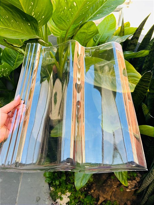 Caixa 5 Telhas Double S/Basic Transparente Plastico (Pet) Medida 42x33cm