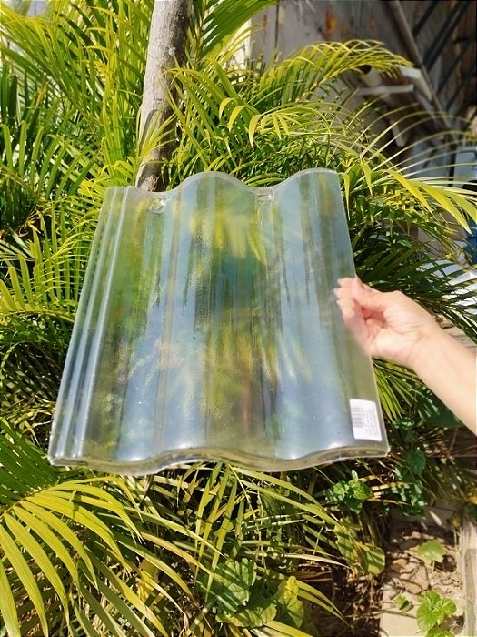 Caixa 5 Telhas Voga Transparente Plastico Medida 42 x 32,5 cm Thermo