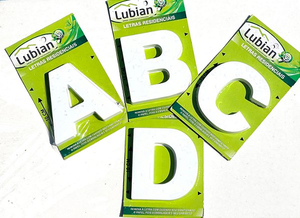 Letras Residenciais 10 cm Branco CAIXA ALTA 3D ABS