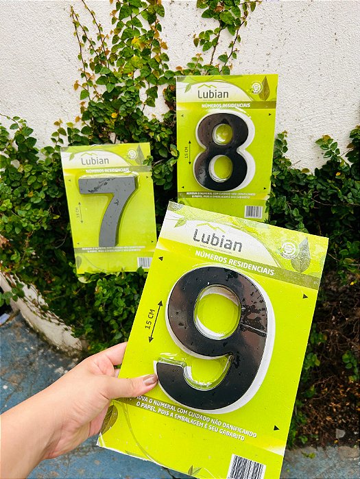 Números Residencial Preto 15cm Caixa Alta 3D