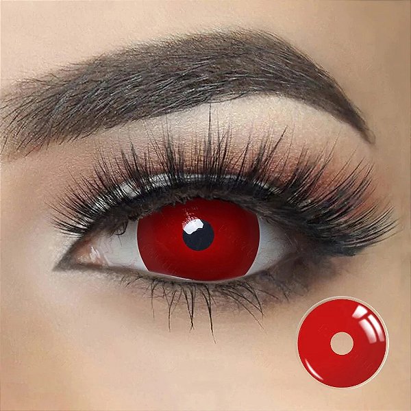 Mini Sclera Red 17mm (Cosplay Vermelha) - Brilliant Eyes Lentes de Contato  Coloridas