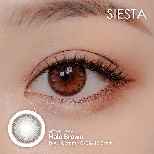 Lente de Contato Siesta Crystal Halo Brown | COM E SEM GRAU