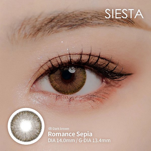 Lente de Contato Siesta Romance Sepia | COM E SEM GRAU