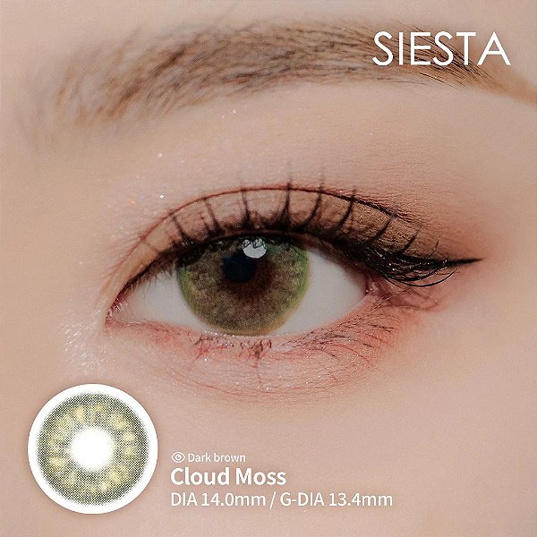 Lente de Contato Siesta Black Cloud Moss | COM E SEM GRAU