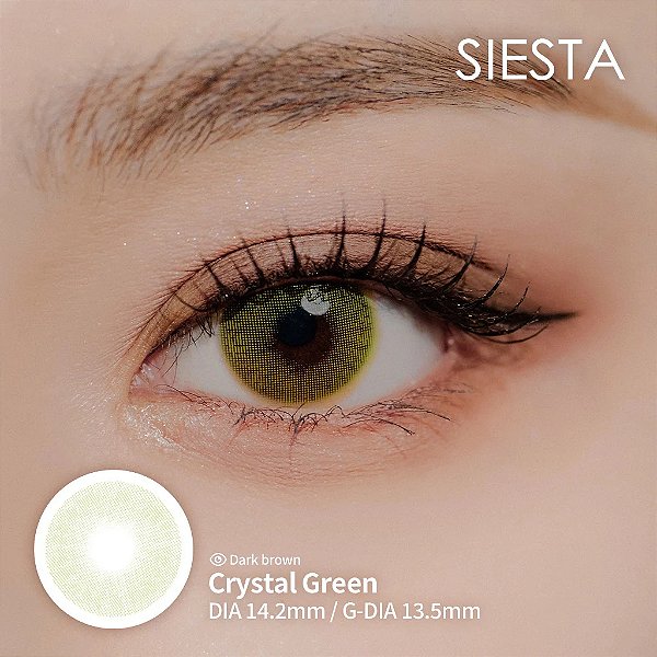 Lente de Contato Siesta Crystal Green | COM E SEM GRAU