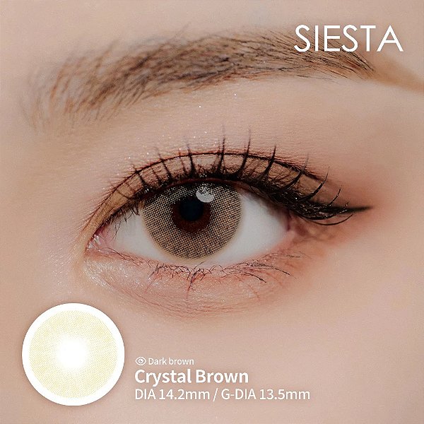 Lente de Contato Siesta Crystal Brown | COM E SEM GRAU