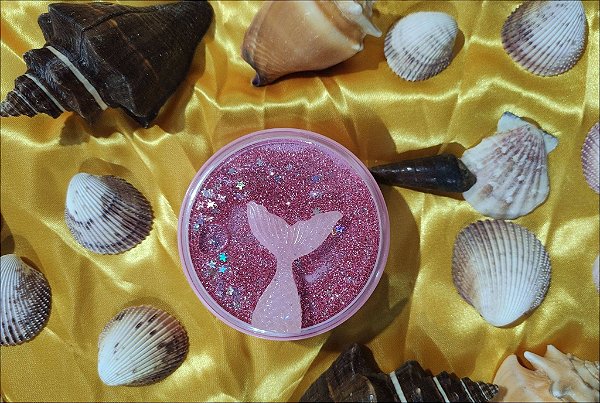 Kit Estojo (case) Luxo com Glitter para viagem Sereia Rosa