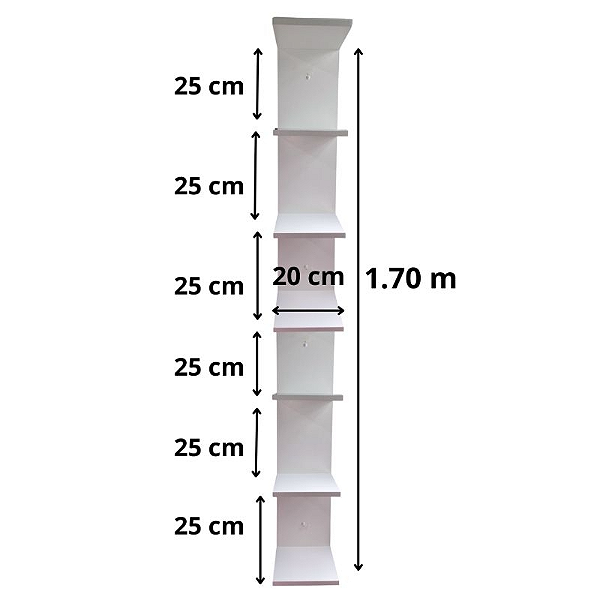 Torre de Prateleira Estante MDF 170 CM Decoração Organizar Casa Quarto Escritório Produtos Perfumes