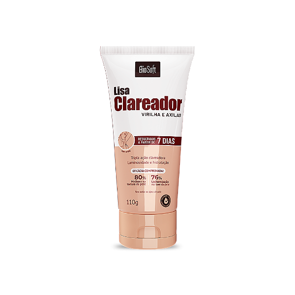 Creme Lisa Clareador de Virilha e Axilas Bisnaga 110g