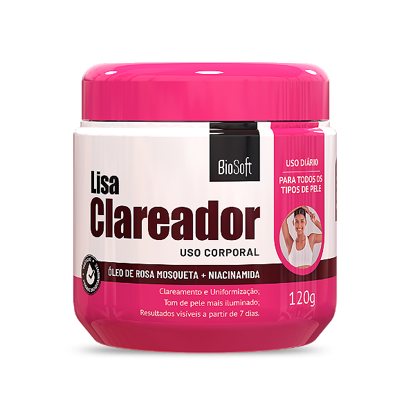 Creme Lisa Clareador Rosa Mosqueta 120g
