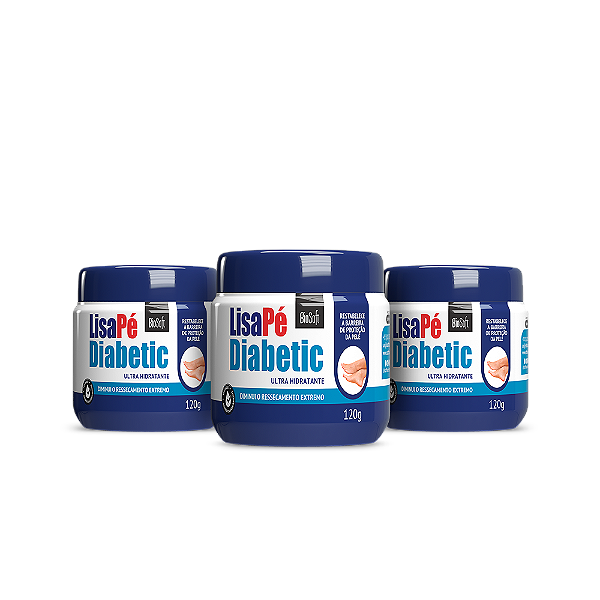 Kit 03un Creme Hidratante Lisa Pé Diabetic
