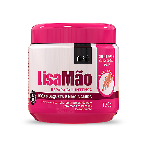 Creme Lisa Mão Rosa Mosqueta Bio Soft 120g