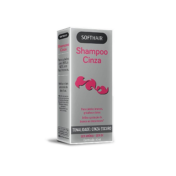 Shampoo Cinza Escuro 20% á 50% Soft Hair 60ml