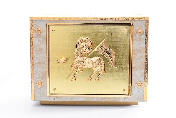 Sacrario cordeiro marmorizado travertino
