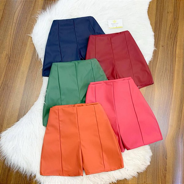 Shorts Couro Básico (Diversas Cores)