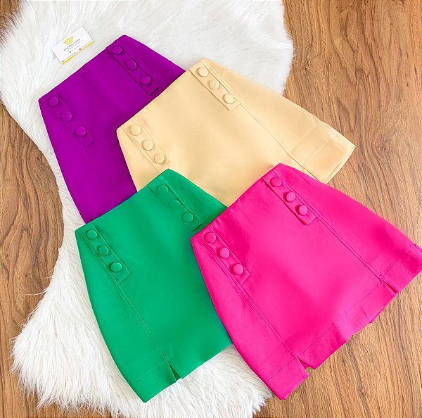 Shorts Saia Alfaiataria (Diversas Cores)