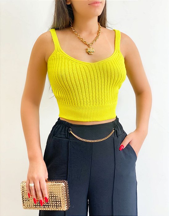 Cropped Tricot Alça