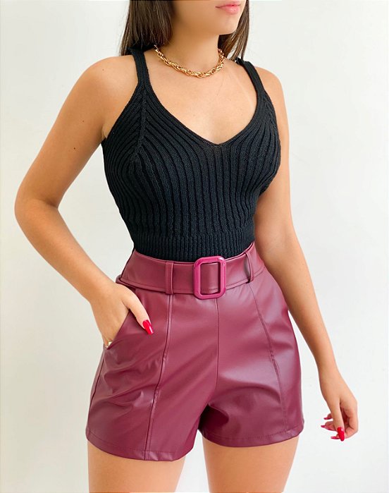 Cropped Tricot Alça