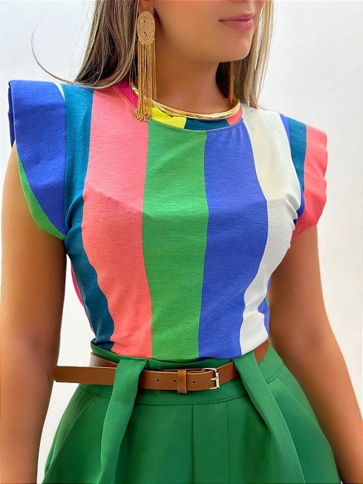 Blusa Feminina Colorida