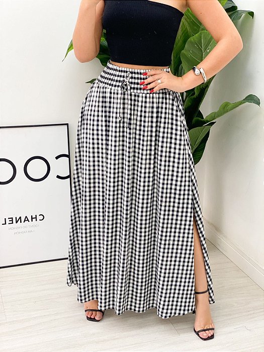 Saia Longa Xadrez Viscolinho