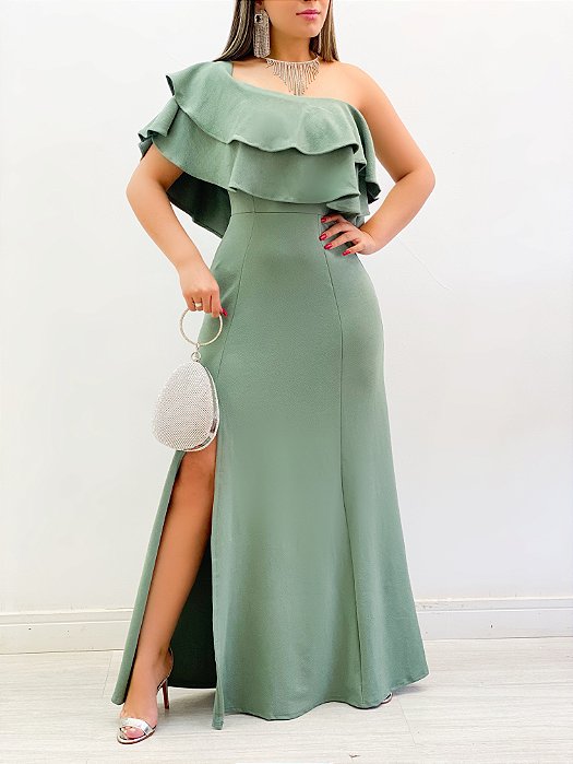 Vestido Longo Ombro Único