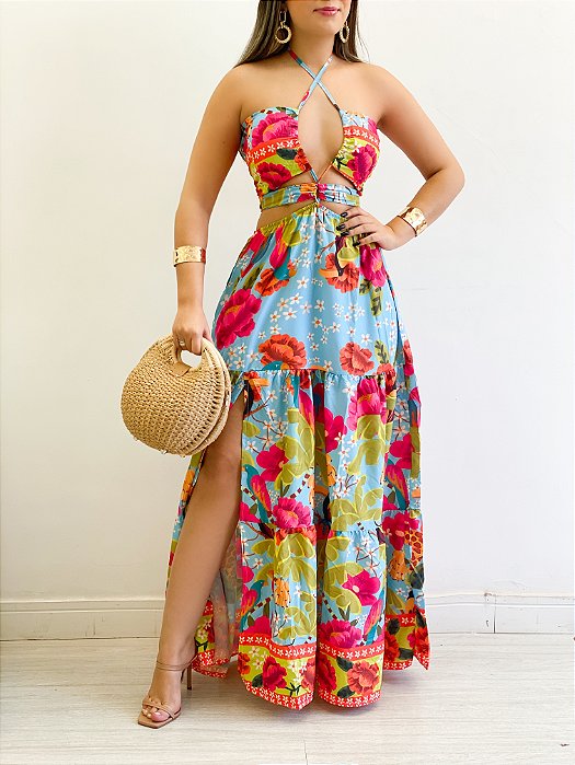 Vestido Longo Estampado