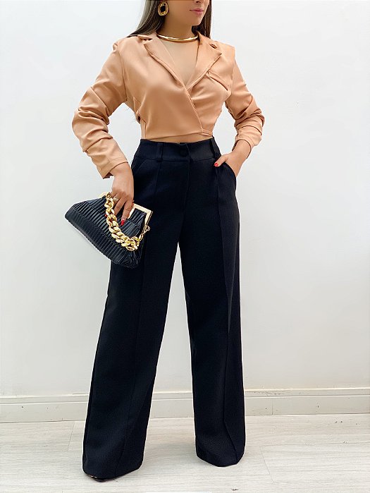 Blusa Manga Longa Alfaiataria