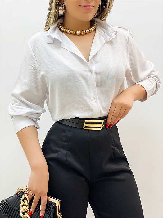 Camisa Manga Longa Viscolinho