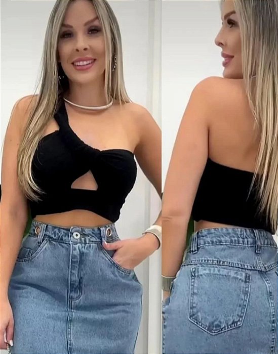 Cropped Ombro Único Bubble