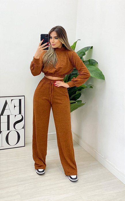 Conjunto de Calça Manga Longa Flanelado
