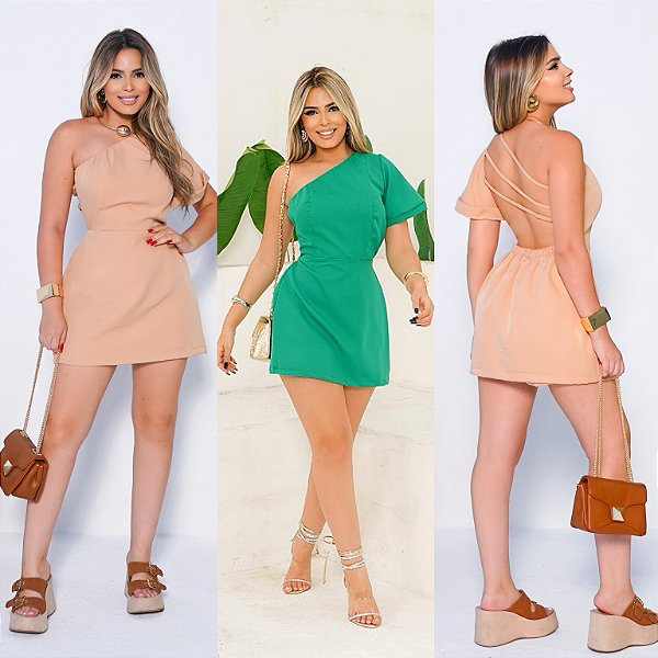 Macaquinho Ombro Único Alfaiataria