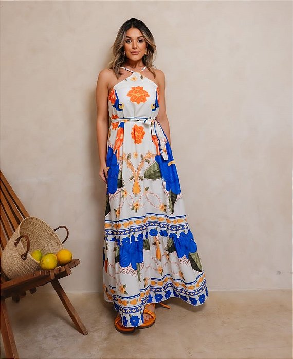 Vestido Longo Estampado