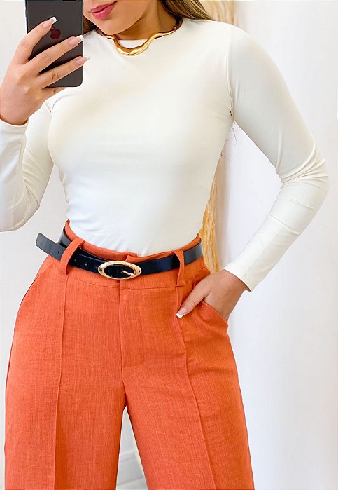Body Manga Longa Feminino