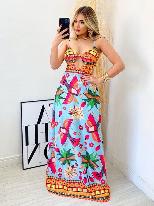 Vestido Longo Estampado