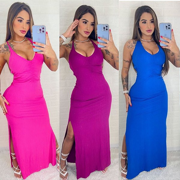 Vestido Longo Fenda